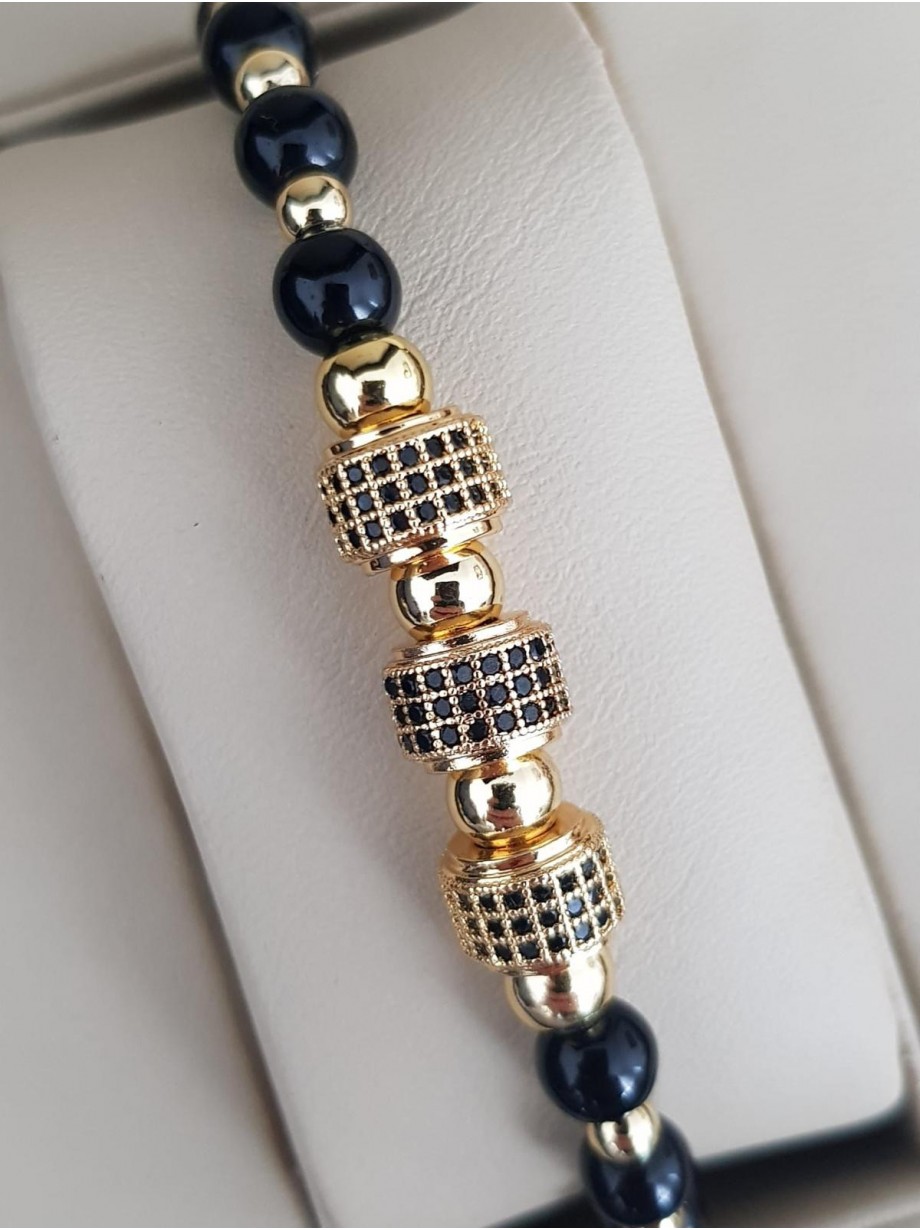 Bratara dama model deosebit cu margele bleumarin si forme cu pietricele stralucitoare