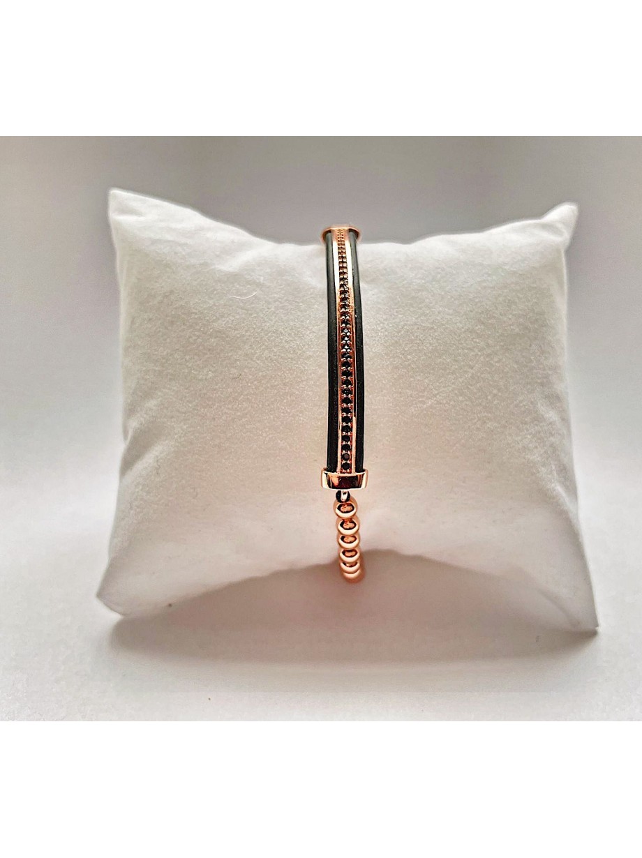 Bratara dama roze model deosebit cu banda stralucitoare