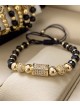 Bratara dama model deosebit cu margele negre si forme cu pietricele stralucitoare