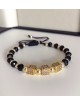Bratara dama model deosebit cu margele negre si patrate cu pietricele stralucitoare