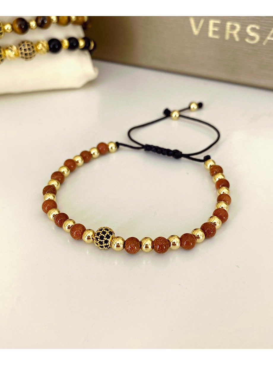 Bratara dama model deosebit cu piatra semipretioasa Ochi de tigru si design special biluta