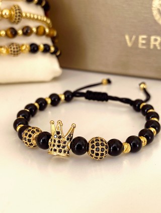 Bratara dama model deosebit cu piatra semipretioasa Piatra lunii si design special coroana