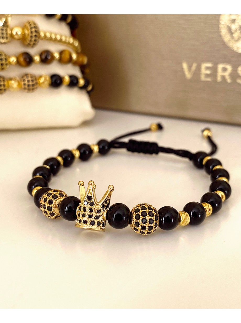 Bratara dama model deosebit cu piatra semipretioasa Piatra lunii si design special coroana