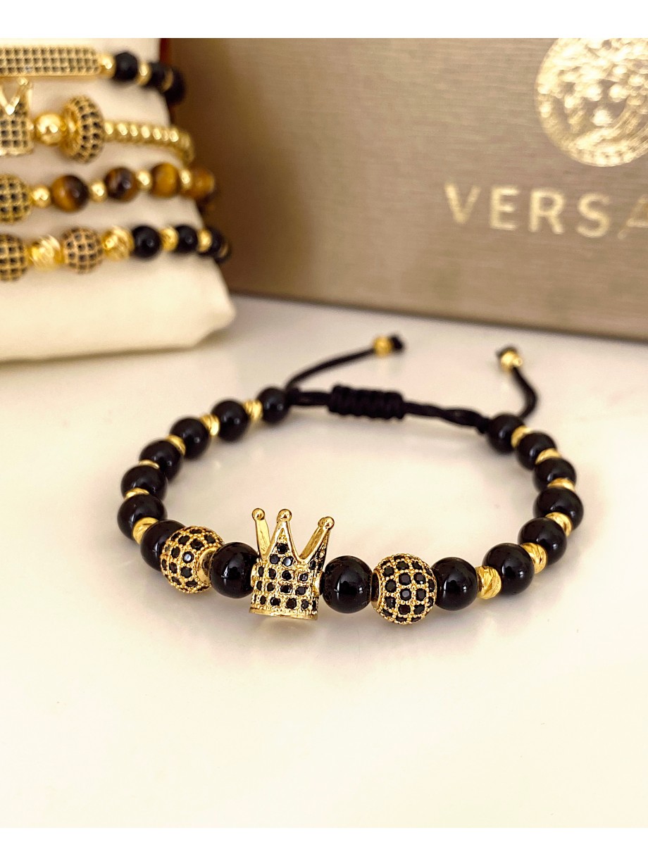 Bratara dama model deosebit cu piatra semipretioasa Piatra lunii si design special coroana