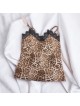 Maieu dama casual crem cu dantela si imprimeu Animal print