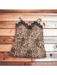Maieu dama casual crem cu dantela si imprimeu Animal print