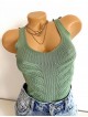 Maieu dama verde din tricot subtire casual-elegant