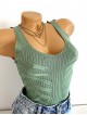 Maieu dama verde din tricot subtire casual-elegant