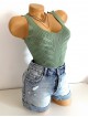 Maieu dama verde din tricot subtire casual-elegant