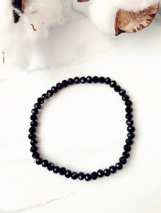 Bratara dama elastica cu margele negre