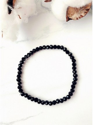 Bratara dama elastica cu margele negre