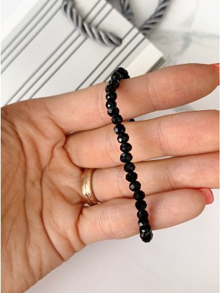 Bratara dama elastica cu margele negre