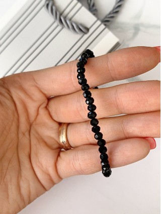 Bratara dama elastica cu margele negre
