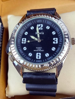 Ceas barbati casual bleumarin cu cadran albastru si curea din piele ECO Kiwis