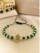 Bratara dama model deosebit cu piatra semipretioasa Malachit si design special coroana
