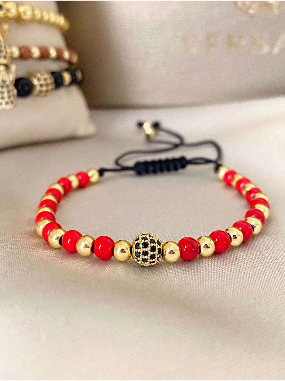 Bratara dama model deosebit cu piatra semipretioasa Howlit si design special cu biluta