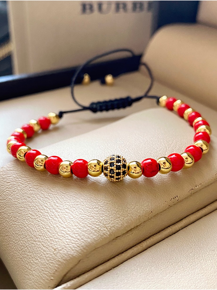 Bratara dama model deosebit cu piatra semipretioasa Howlit si design special cu biluta