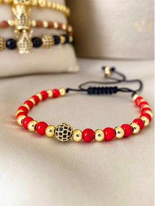 Bratara dama model deosebit cu piatra semipretioasa Howlit si design special cu biluta