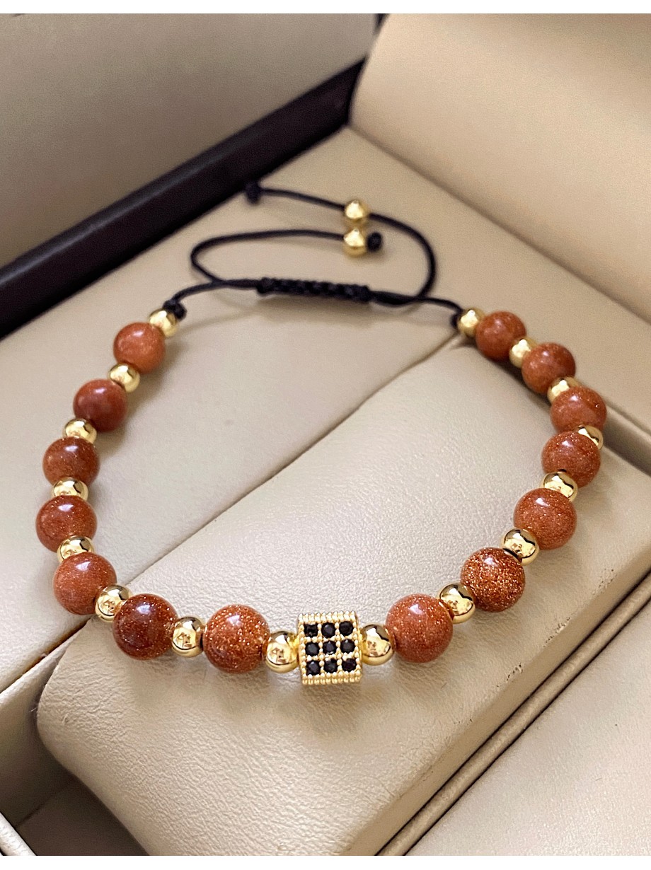 Bratara dama model deosebit cu piatra semipretioasa Piatra soarelul si design special patrat