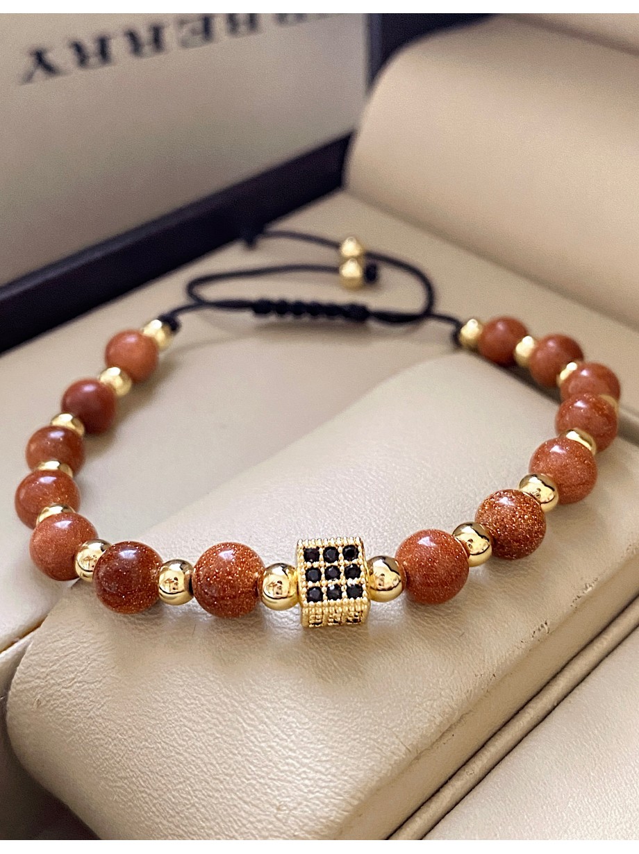 Bratara dama model deosebit cu piatra semipretioasa Piatra soarelul si design special patrat