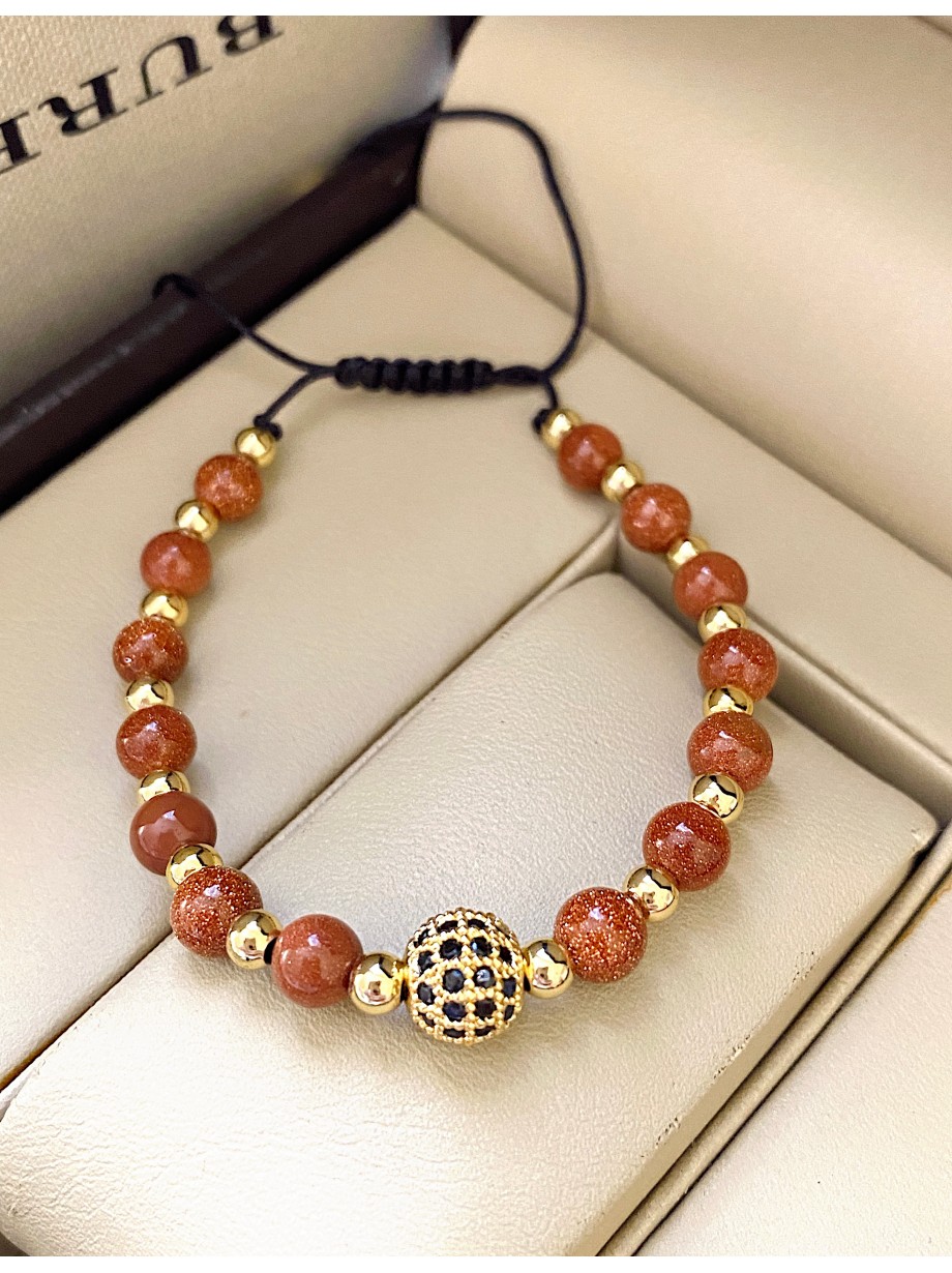 Bratara dama model deosebit cu piatra semipretioasa Piatra Soarelul si design special coroana