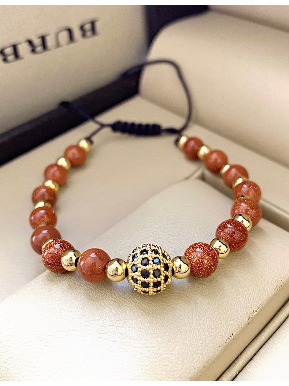 Bratara dama model deosebit cu piatra semipretioasa Piatra Soarelul si design special coroana