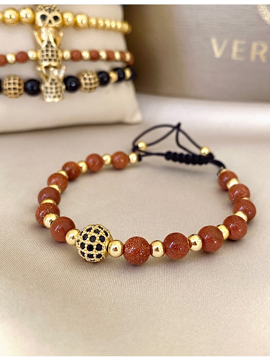 Bratara dama model deosebit cu piatra semipretioasa Piatra Soarelul si design special coroana