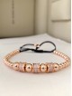Bratara dama model deosebit cu margele roze si 3 cercuri