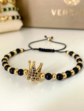 Bratara dama model deosebit cu piatra semipretioasa Piatra lunii si design special coroana