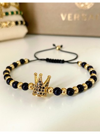 Bratara dama model deosebit cu piatra semipretioasa Piatra lunii si design special coroana