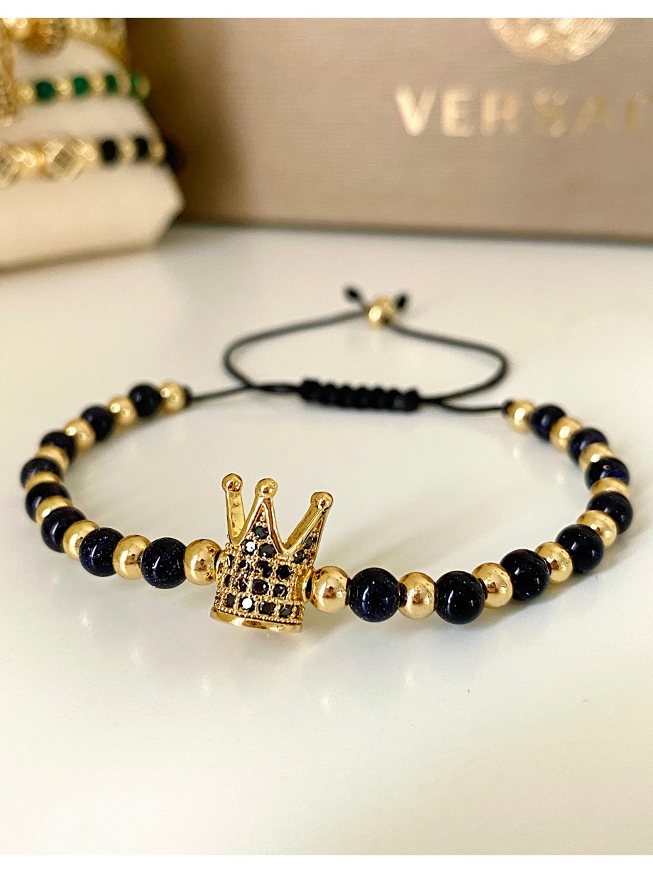 Bratara dama model deosebit cu piatra semipretioasa Piatra lunii si design special coroana