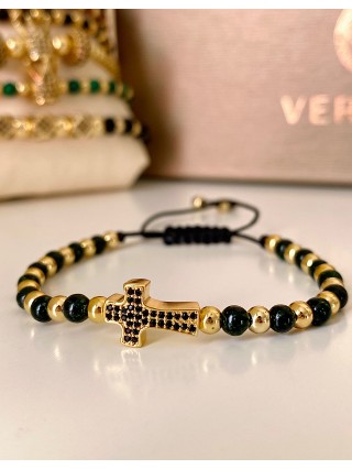 Bratara dama model deosebit cu piatra semipretioasa Piatra lunii si design special cruciulita