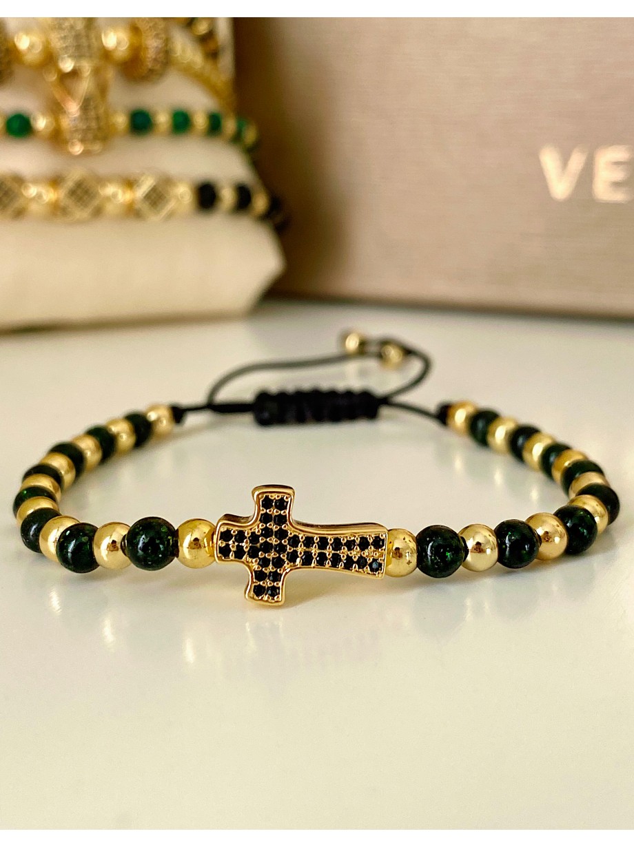 Bratara dama model deosebit cu piatra semipretioasa Piatra lunii si design special cruciulita