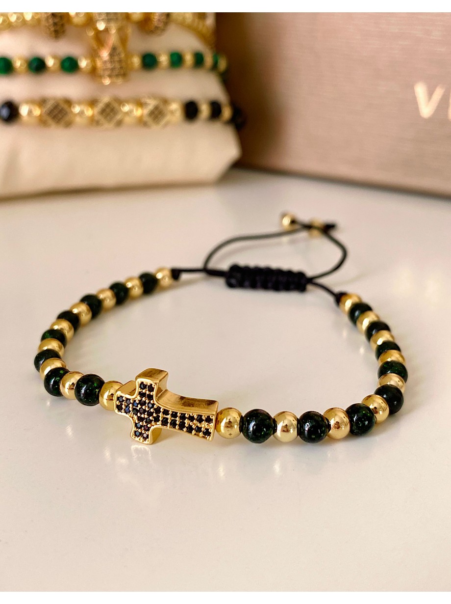 Bratara dama model deosebit cu piatra semipretioasa Piatra lunii si design special cruciulita