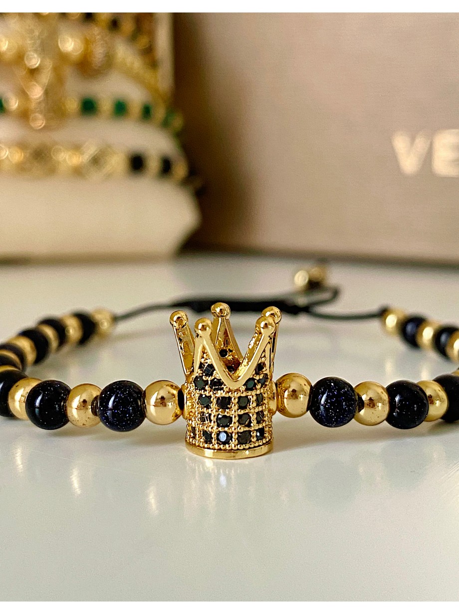 Bratara dama model deosebit cu piatra semipretioasa Piatra lunii si design special coroana