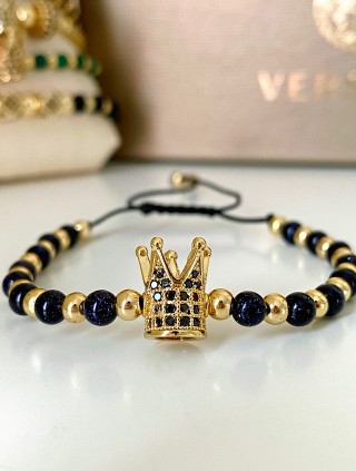 Bratara dama model deosebit cu piatra semipretioasa Piatra lunii si design special coroana