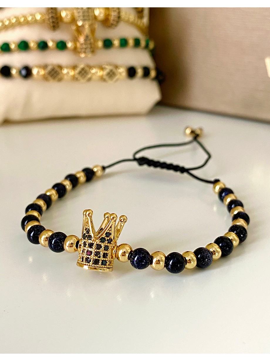 Bratara dama model deosebit cu piatra semipretioasa Piatra lunii si design special coroana