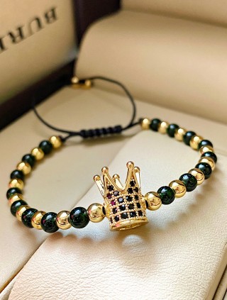 Bratara dama model deosebit cu piatra semipretioasa Piatra lunii si design special coroana