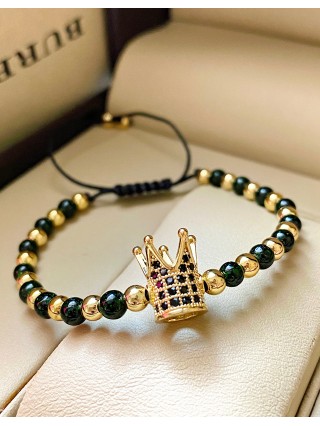 Bratara dama model deosebit cu piatra semipretioasa Piatra lunii si design special coroana