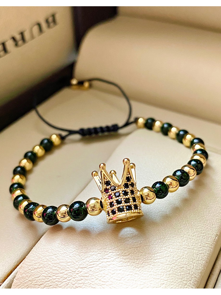 Bratara dama model deosebit cu piatra semipretioasa Piatra lunii si design special coroana