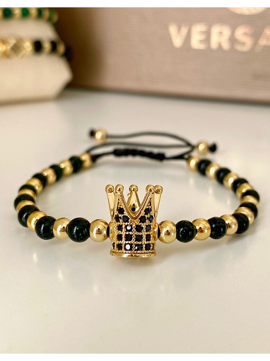 Bratara dama model deosebit cu piatra semipretioasa Piatra lunii si design special coroana