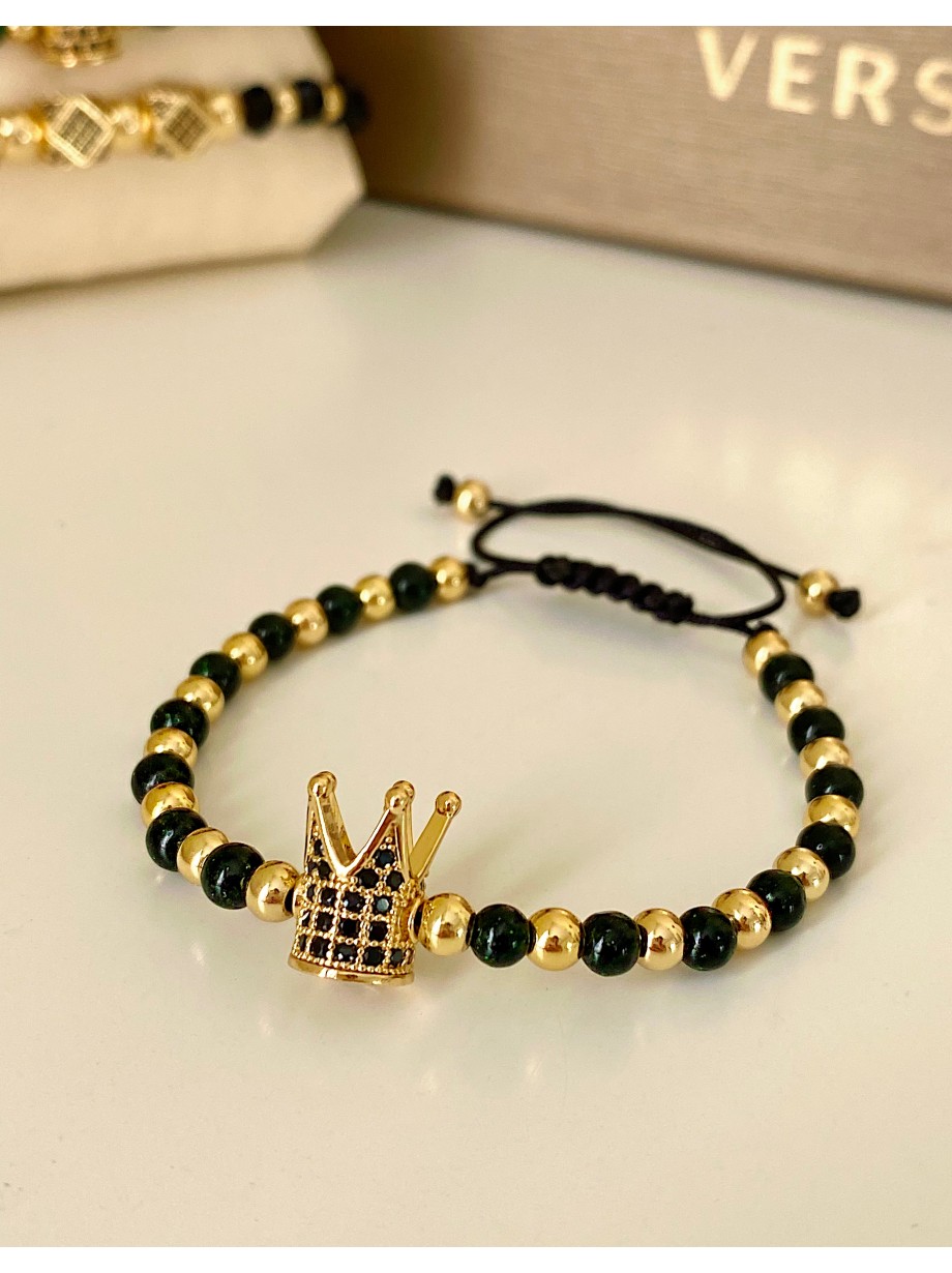 Bratara dama model deosebit cu piatra semipretioasa Piatra lunii si design special coroana