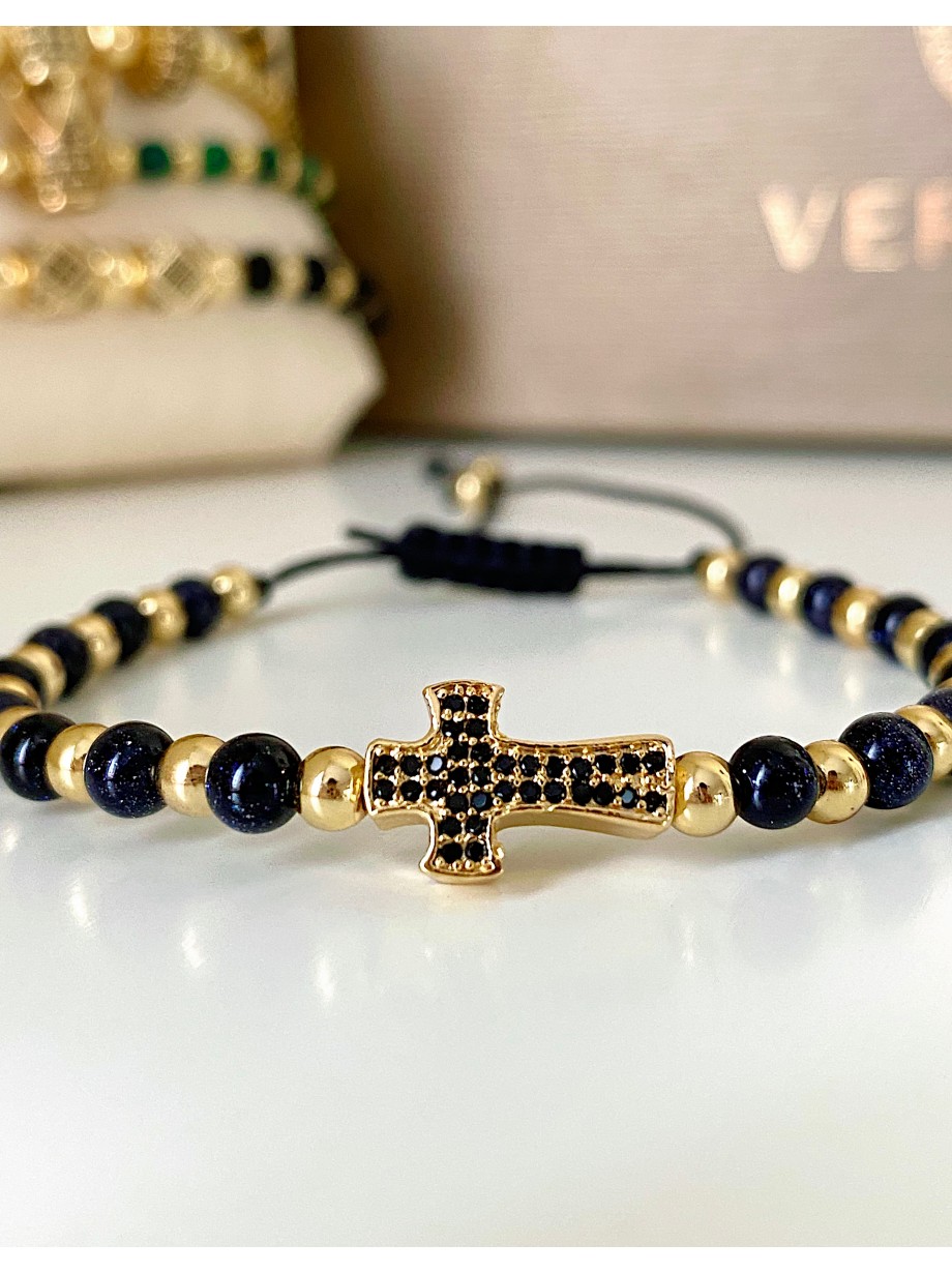 Bratara dama model deosebit cu piatra semipretioasa Piatra lunii si design special cruciulita