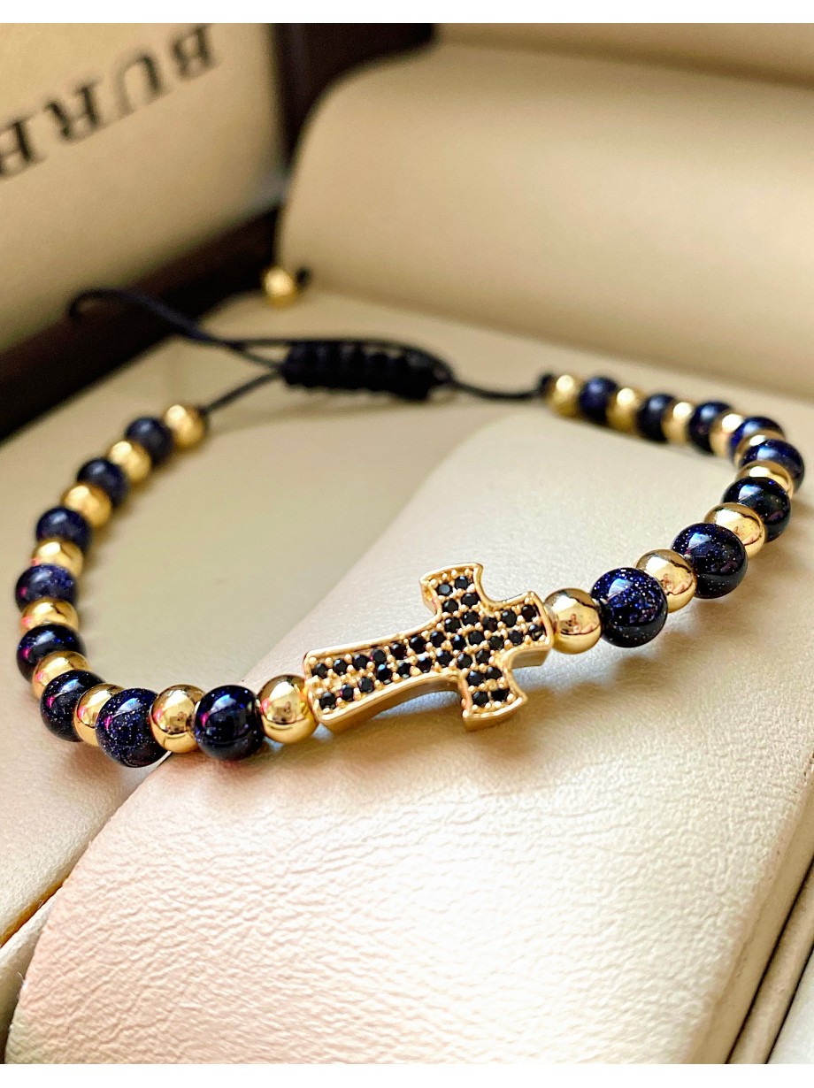 Bratara dama model deosebit cu piatra semipretioasa Piatra lunii si design special cruciulita