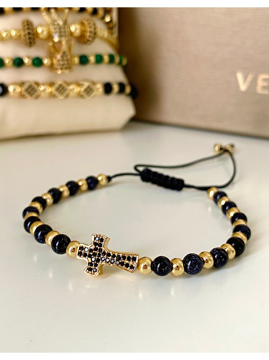 Bratara dama model deosebit cu piatra semipretioasa Piatra lunii si design special cruciulita