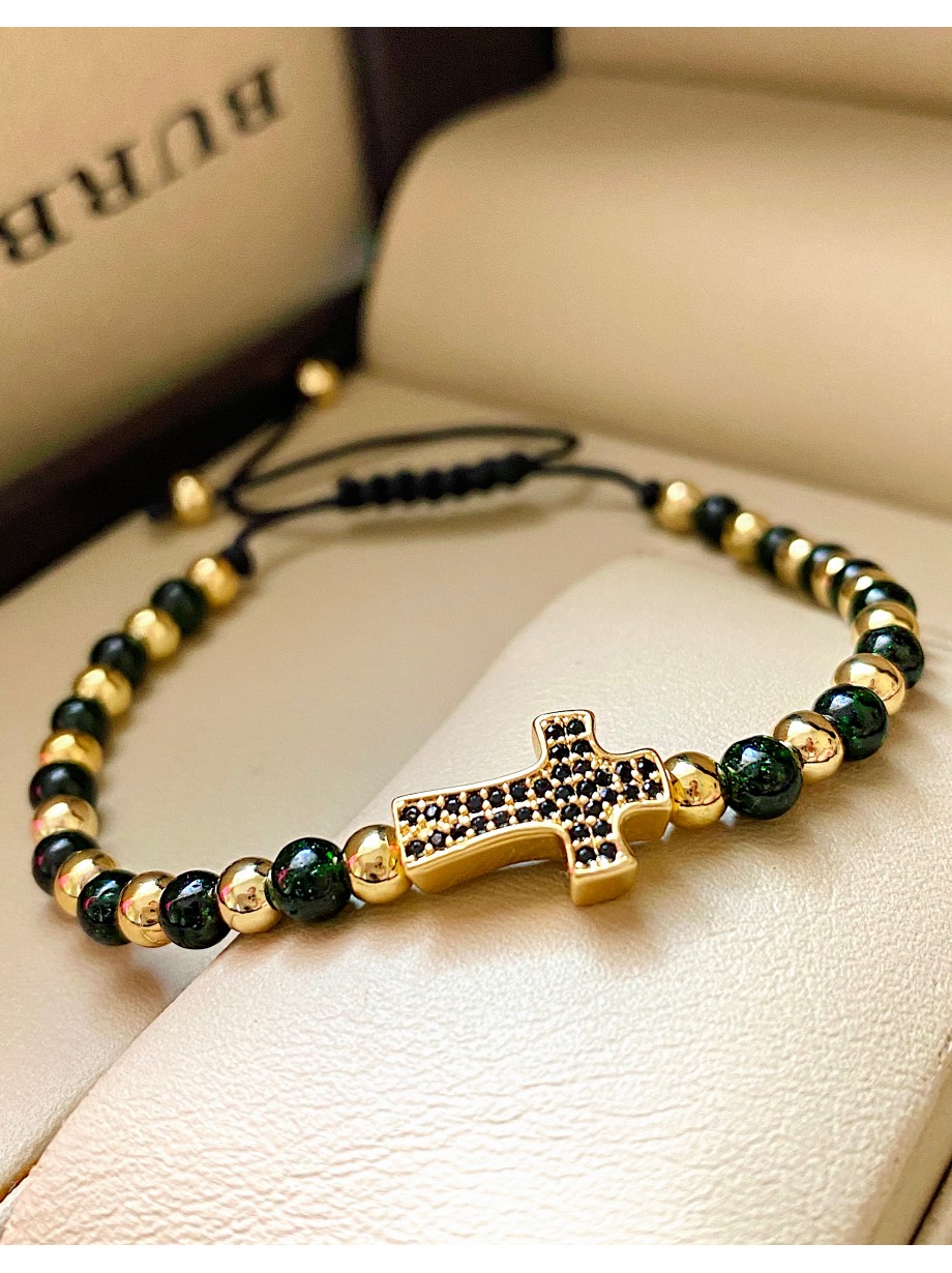 Bratara dama model deosebit cu piatra semipretioasa Piatra lunii si design special cruciulita