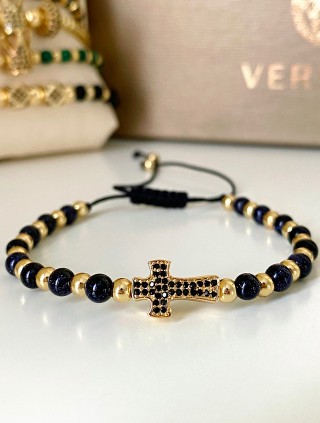 Bratara dama model deosebit cu piatra semipretioasa Piatra lunii si design special cruciulita