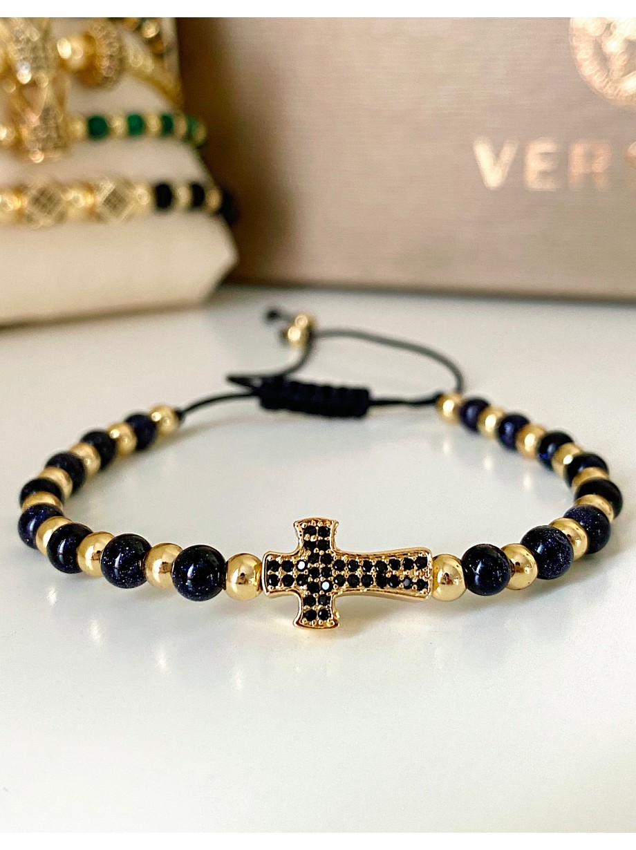 Bratara dama model deosebit cu piatra semipretioasa Piatra lunii si design special cruciulita