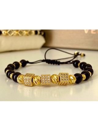 Bratara dama model deosebit cu piatra semipretioasa Piatra lunii si design special 2 patrate