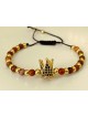 Bratara dama model deosebit cu piatra semipretioasa Ochi de tigru si design special coroana